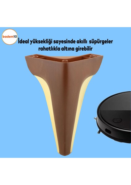 Endülüs Mobilya Kanepe Sehpa Tv Ünitesi Baza Koltuk Ayağı Kahverengi Ceviz Renk 20 Cm Ayak fiyatları