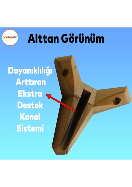Sedir Lüks Mobilya Kanepe Sehpa Baza Tv Ünitesi Koltuk Ayağı Ahşap Desenli Koyu Ceviz 12 cm Ayakları