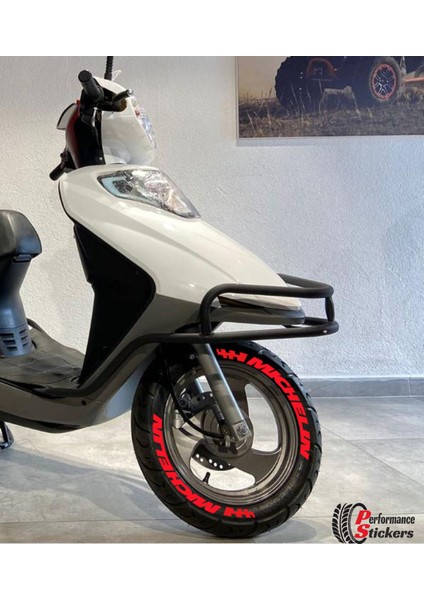 Michelin Scooter Lastik Yazısı lastik Sticker 8Adet tüm 10-14inç lastiğe uygun