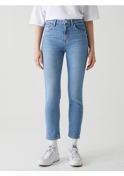 KadınRonna X Yüksek Bel Slim Jean Pantolon