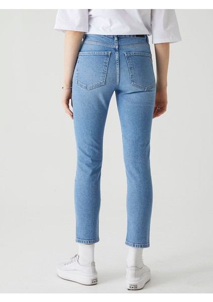 KadınRonna X Yüksek Bel Slim Jean Pantolon
