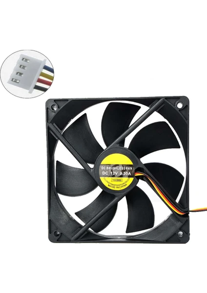 9 cm Kasa Fanı - 90MM 12V Dc Kasa Soğutucu Fan Sessiz - 4 Pinli