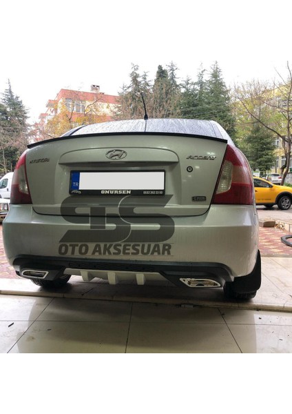 Hyundai Accent Era Difüzör Arka Tampon Eki 2 Egzoz Çıkışlı Gri fiyatları