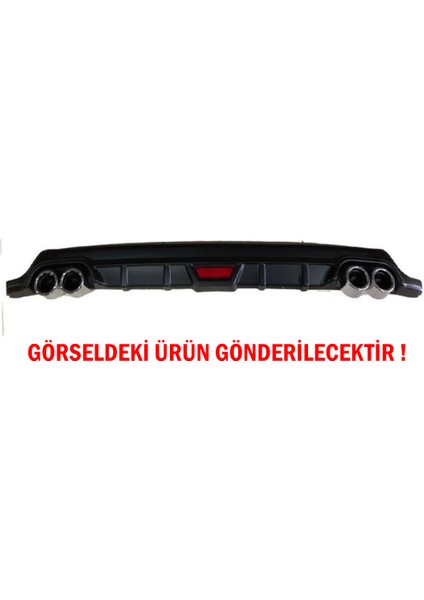 Ford Connect Difüzör Arka Tampon Eki 4 Egzoz Çıkışlı Siyah Tip