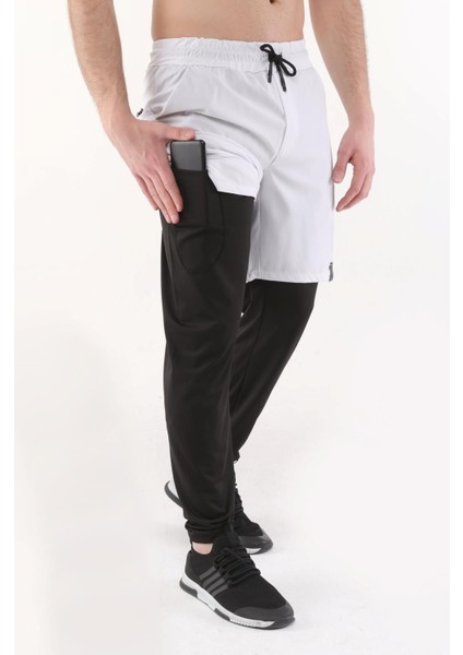 Erkek Running Compression Hızlı Kuruma Micropoly Halısaha Antrenman Gym Fitness Koşu Uzun Taytlı Şort