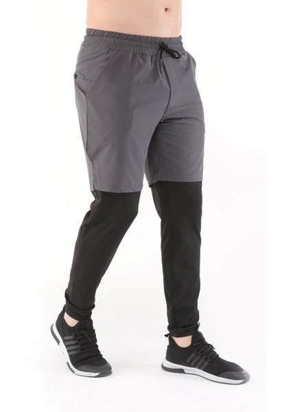 Erkek Running Compression Hızlı Kuruma Micropoly Halısaha Antrenman Gym Fitness Koşu Uzun Taytlı Şort fiyatları
