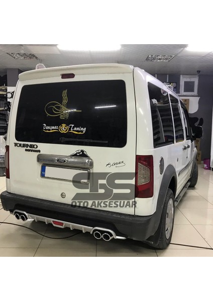 Ford Connect Difüzör Arka Tampon Eki 4 Egzoz Çıkışlı Gri Tip