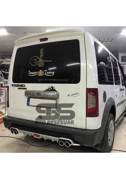 Ford Connect Difüzör Arka Tampon Eki 4 Egzoz Çıkışlı Gri Tip