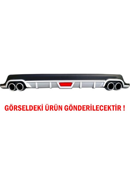 Ford Connect Difüzör Arka Tampon Eki 4 Egzoz Çıkışlı Gri Tip