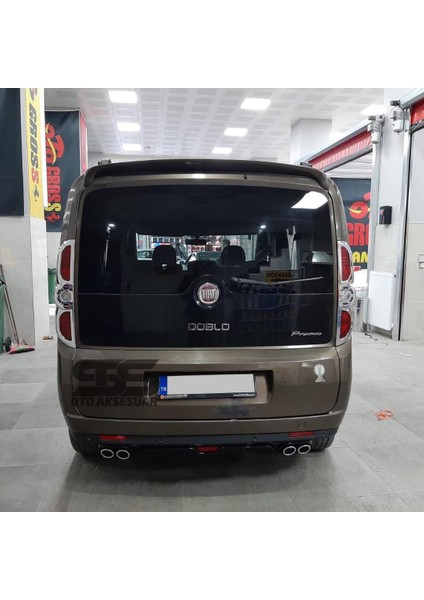 Fiat Doblo D3 D4 Difüzör Arka Tampon Eki 4 Egzoz Çıkışlı Siyah modelleri