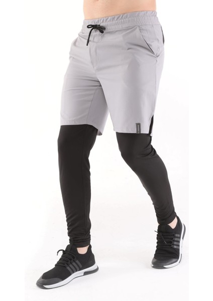 Erkek Running Compression Hızlı Kuruma Micropoly Halısaha Antrenman Gym Fitness Koşu Uzun Taytlı Şort fırsatları