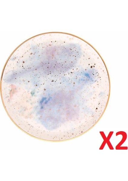 Cosmos Desen Düz Tabak 17CM 2'li 04ALM006679