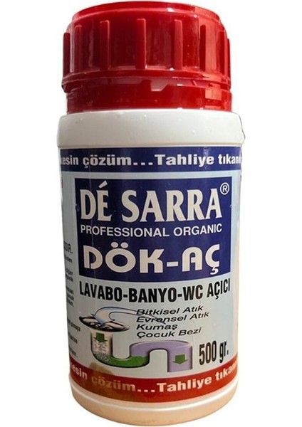 Dök Aç Lavabo Wc Banyo Gider Açıcı 1 Adet 500GR 1 Adet 1000GR