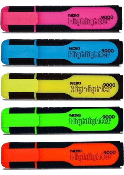 Fosforlu Işaret Kalem 5 Renk 1 Paket Noki Hıghlıghter 5 Renk Fosforlu Işaretleme Kalemi Neon Renkler