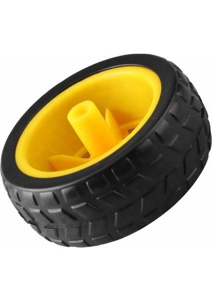 Roba Tt Tekerlek 2.5x6,8cm Plastik Sarı Oyuncak Araba Rubber Lastik Robot Akılı Araç