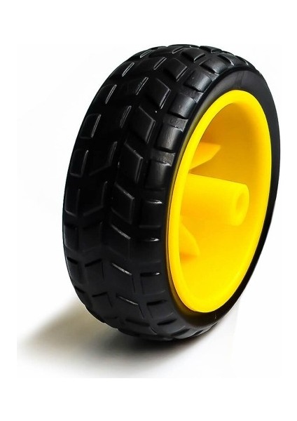 Roba Tt Tekerlek 2.5x6,8cm Plastik Sarı Oyuncak Araba Rubber Lastik Robot Akılı Araç