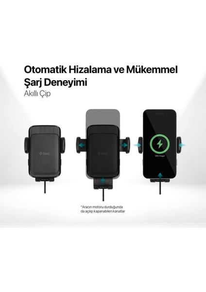 Aircharger Drive S Kablosuz Hızlı Şarj Özellikli Araç Içi Telefon Tutucu