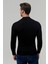 Slim Fit Siyah Rib Örgü Kazak 9EC060631770M 3