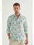 Slim Fit Yeşil Baskılı Gömlek 8EC02AD20089M 1