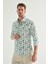Slim Fit Yeşil Baskılı Gömlek 8EC02AD20089M 2