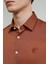 D'S Damat Twn Slim Fit Toprak Düz Stretch Gömlek 8EC02EE44326D 3