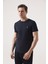 Twn Slim Fit Lacivert Düz T-Shirt 8EC148551753M 1