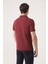 Regular Fit Bordo Pike Dokulu T-Shirt 6HC146551000M 4