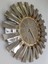 Güneş Twins Golden Jet Bronze Model Altın Bronz Renk 70 Cm Dekoratif Aynalı Duvar Saati 1