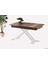 Açılır Milano Masa Mdf x Beyaz Metal Ayak ( Ortadan Açılır ) 70X120 cm 1