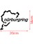 Nürburgring Oto Sticker, Araba Sticker Siyah 15 cm 2
