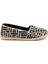 Bej Siyah Hasır Hakiki Deri Kadın Espadril K01534070628 2