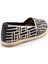 Bej Siyah Hasır Hakiki Deri Kadın Espadril K01534070628 4