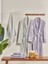 Pure Cotton Aile Bornoz Seti Alba Lavanta-Gri 1