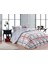 Elba Comforter Kırmızı Gri Tek Kişilik Yorgan Seti 1