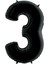 Siyah 3 Rakam Folyo Balon 100 cm 1 Adet 1
