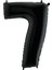 Siyah 7 Rakam Folyo Balon 100 cm 1 Adet 1