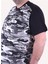 Büyük Beden Shoulder Line Camouflage Erkek Tişört 23147 Fume 2