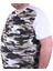 Büyük Beden Shoulder Line Camouflage Erkek Tişört 23147 Beyaz 2