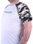 Büyük Beden Raglan Sleeve Camouflage Erkek Tişört 23146 Beyaz 2