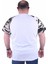 Büyük Beden Raglan Sleeve Camouflage Erkek Tişört 23146 Beyaz 4