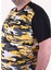 Büyük Beden Shoulder Line Camouflage Erkek Tişört 23147 Hardal 2