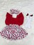 Kız Bebek Karpuz Salopet Bandana ve Çorap Set 1