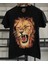 Erkek Aslan Baskılı T-Shirt 1