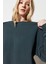 Loose Fit Rahat Kesim %100 Pamuk Bisiklet Yaka Siyah Sweatshirt 3