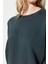 Loose Fit Rahat Kesim %100 Pamuk Bisiklet Yaka Siyah Sweatshirt 5