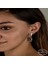 Swarovski Crystal Taşlı Gümüş Salkım Sallantılı Çivili Kadın Küpe 2