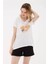 23Y0448K1 Kadın T-Shirt Beyaz 2