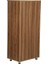Çok Amaçlı Dolap 130 cm Hard Parlak Ceviz Suntalem 4raf 1çekmece Kutuda Sevk El Yapım 4