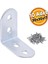Mobilya Dolap Köşe Bağlantı Sabitleme L Demir Gönye 30X30X17 mm (10 Adet) 1