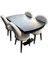 Sandalye ST MİDYE Model Metal Çelik Masa Mermer Desen Tabla Metal X Çapraz Elyapı 1